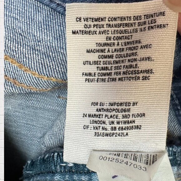 Pilcro and The Letterpress SJEJ Distressed Cuffed Stretch Denim Jeans Shorts 27 - Picture 6 of 7